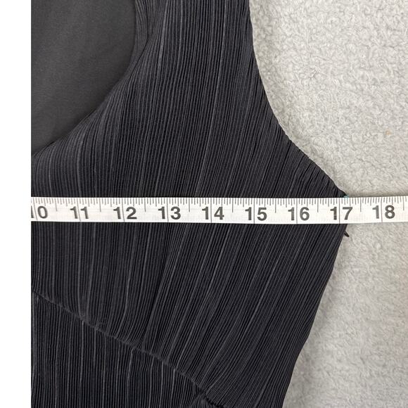 Ciebon Maja halter Dress Plisse' Pleats Deep V Neck Black SZ S NWOT Designer - Picture 6 of 10